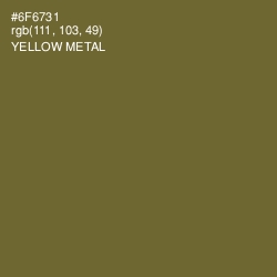 #6F6731 - Yellow Metal Color Image